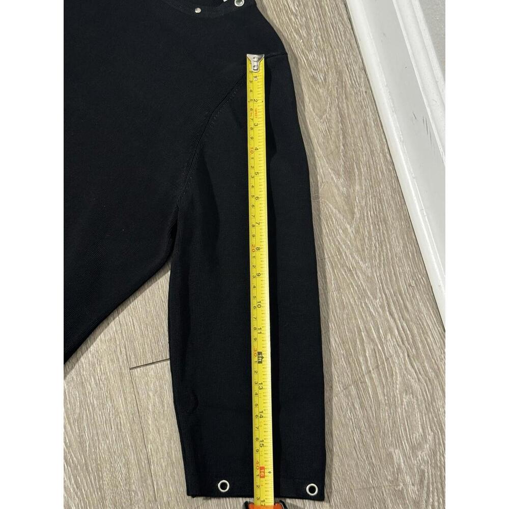 Kikit Womens top Extra Large Black Silver Grommet Disc Trim Edgy Office Work - Picture 15 of 15